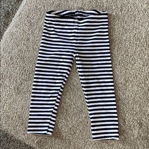 2T striped blk and wht leggings